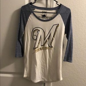 PINK Milwaukee brewers ball jersey